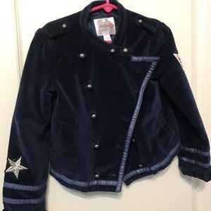 Girls velvet military jacket from Annie collection